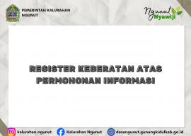 Register Keberatan Atas Permohonan Informasi
